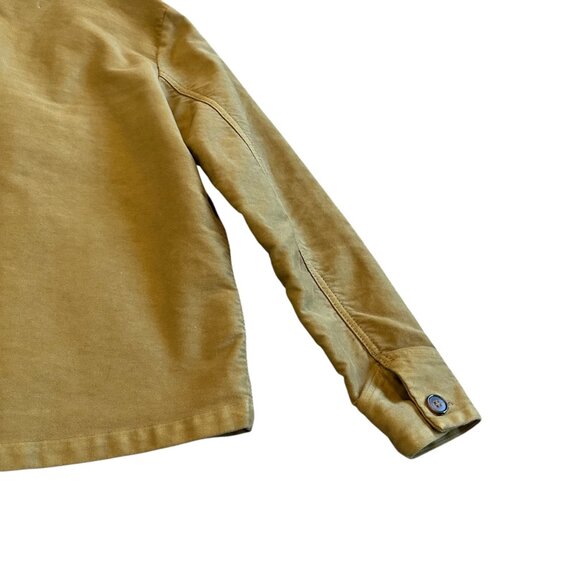 Leon & Harper Button-Down Camel Jacket Patch Pocket w/ Clover Pin Size Medium - Picture 9 of 12